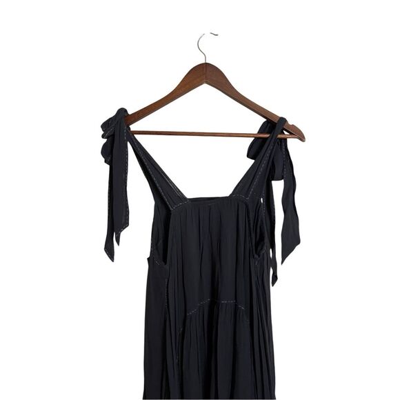 Free People Lou Lou Utility Midi Dress Black Womans Small - Picture 11 of 13